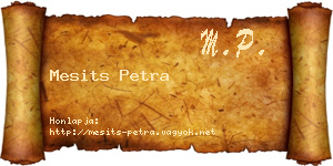 Mesits Petra névjegykártya